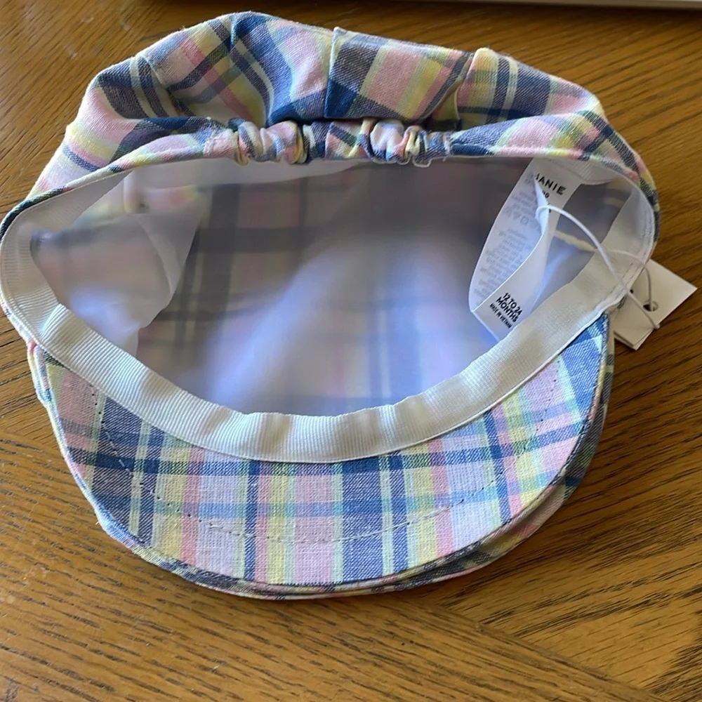 Janie and Jack Plaid Newsboy Cap Size 2T to 3 NWOT